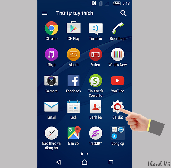 Huong dan dinh vi dien thoai Sony Xperia M5 Single Sim 1